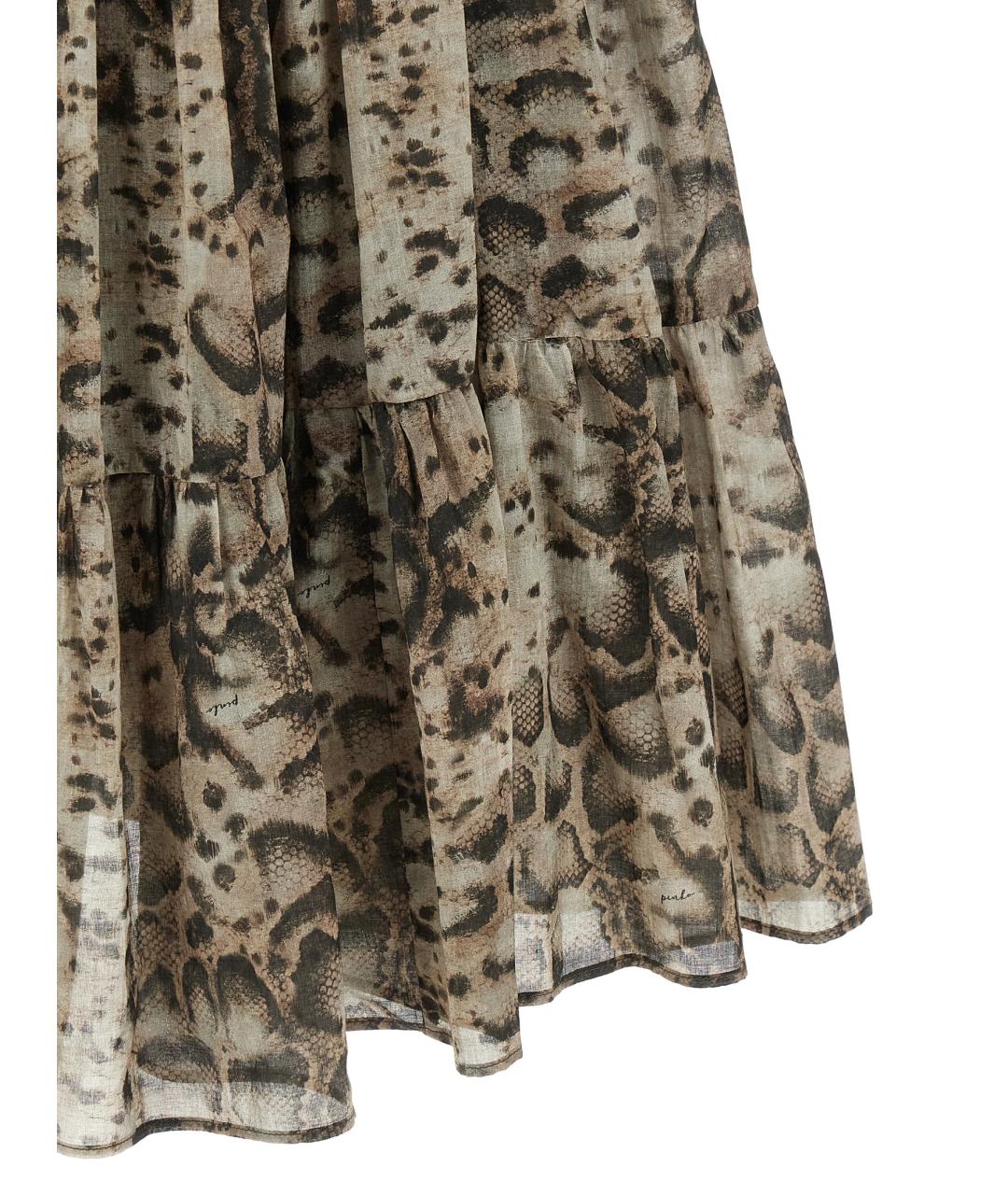 PINKO Серое хлопковое повседневное платье, фото 4