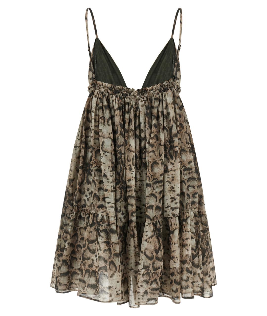 PINKO Серое хлопковое повседневное платье, фото 2