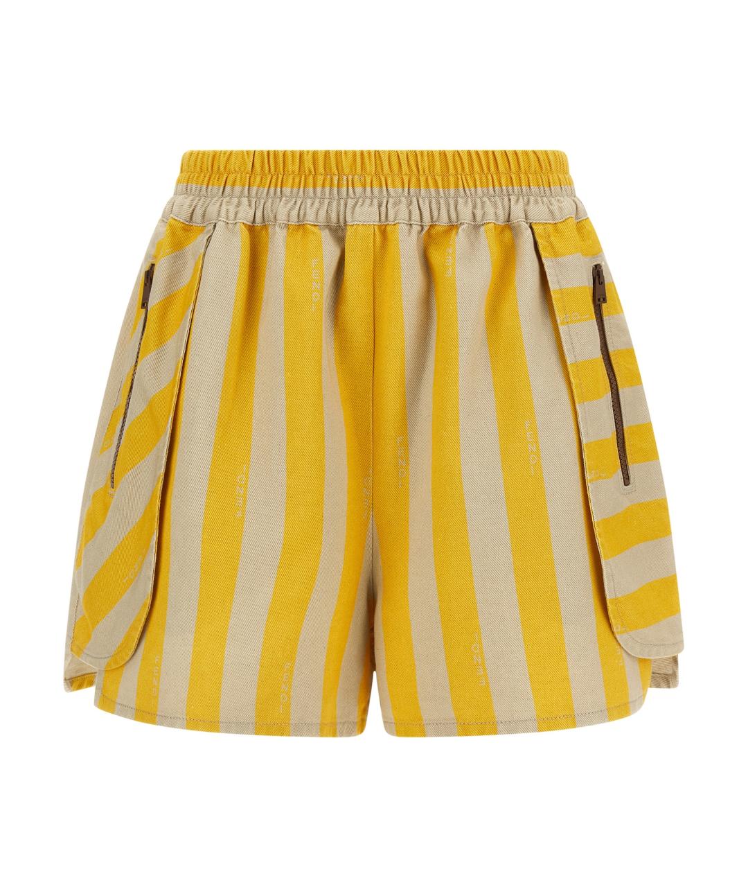 FENDI Желтые хлопковые шорты, фото 1