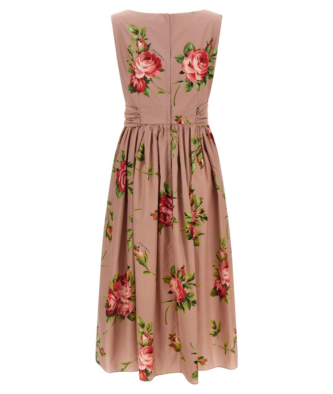 DOLCE&GABBANA Розовое хлопковое платье, фото 2