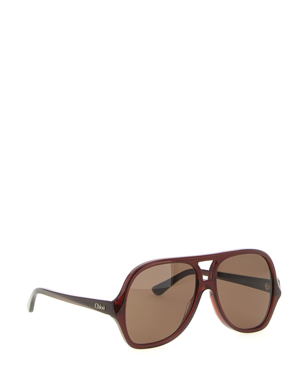 CHLOE Бордовые солнцезащитные очки, фото 2