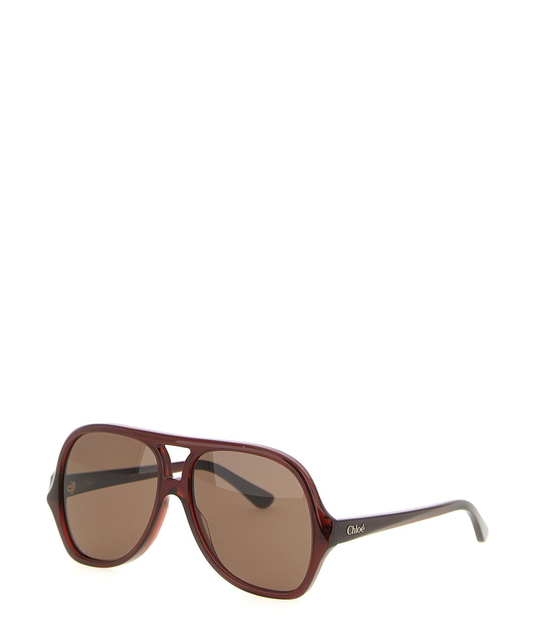 CHLOE Бордовые солнцезащитные очки, фото 3