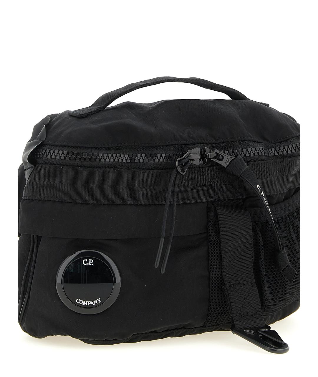 CP COMPANY Черная синтетическая сумка на плечо, фото 3