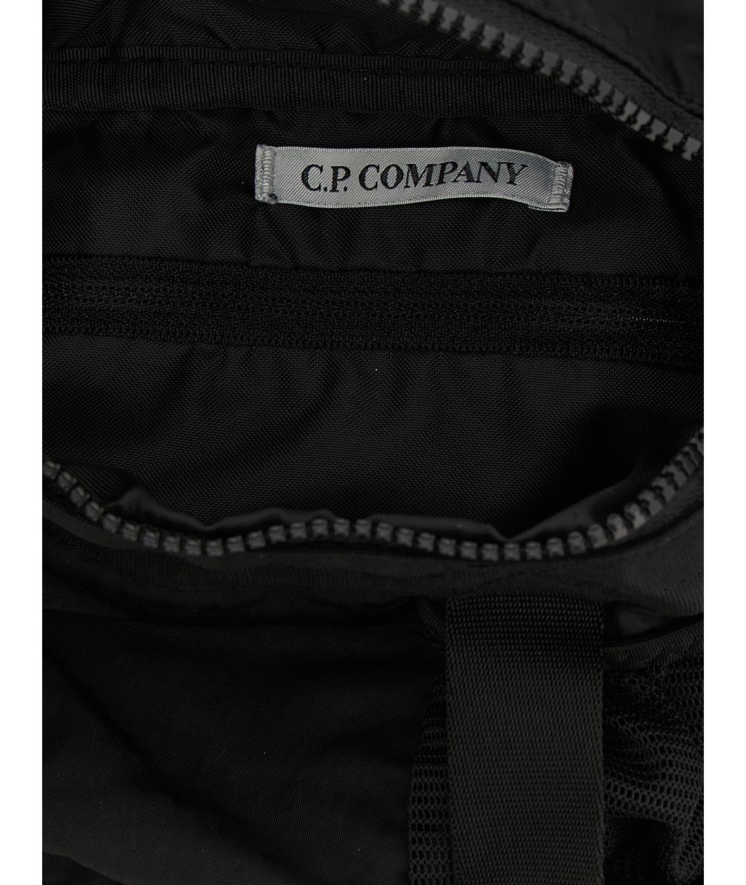 CP COMPANY Черная синтетическая сумка на плечо, фото 4