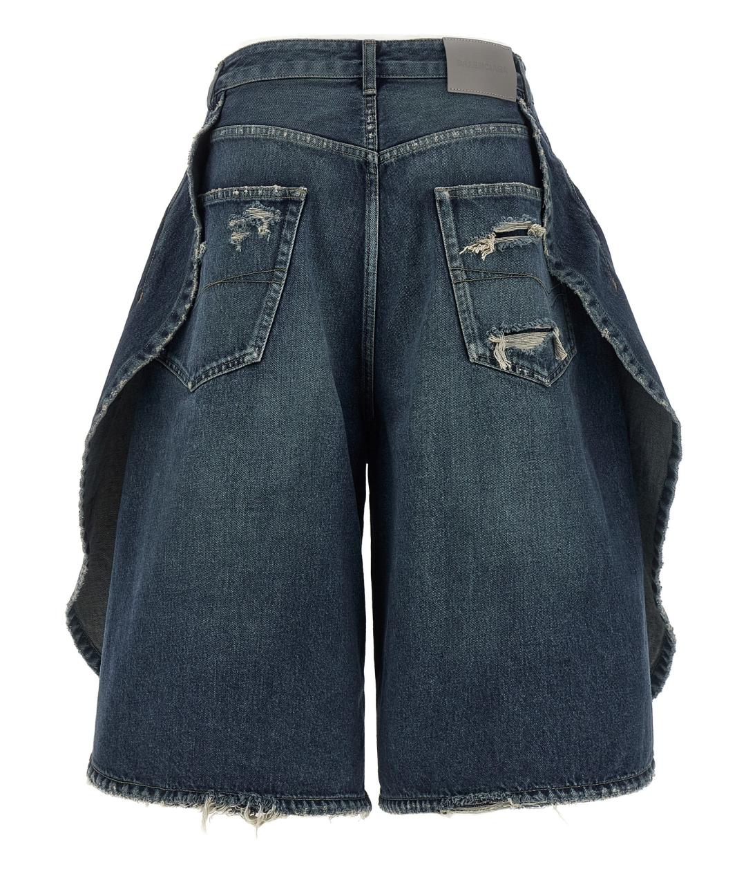 BALENCIAGA Синие хлопковые шорты, фото 2