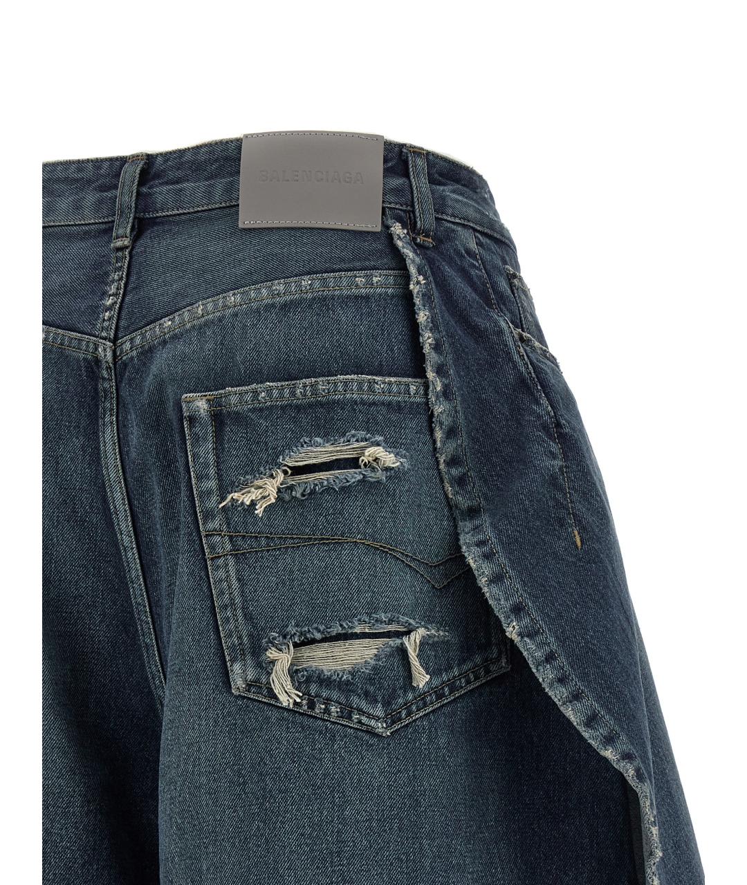 BALENCIAGA Синие хлопковые шорты, фото 4