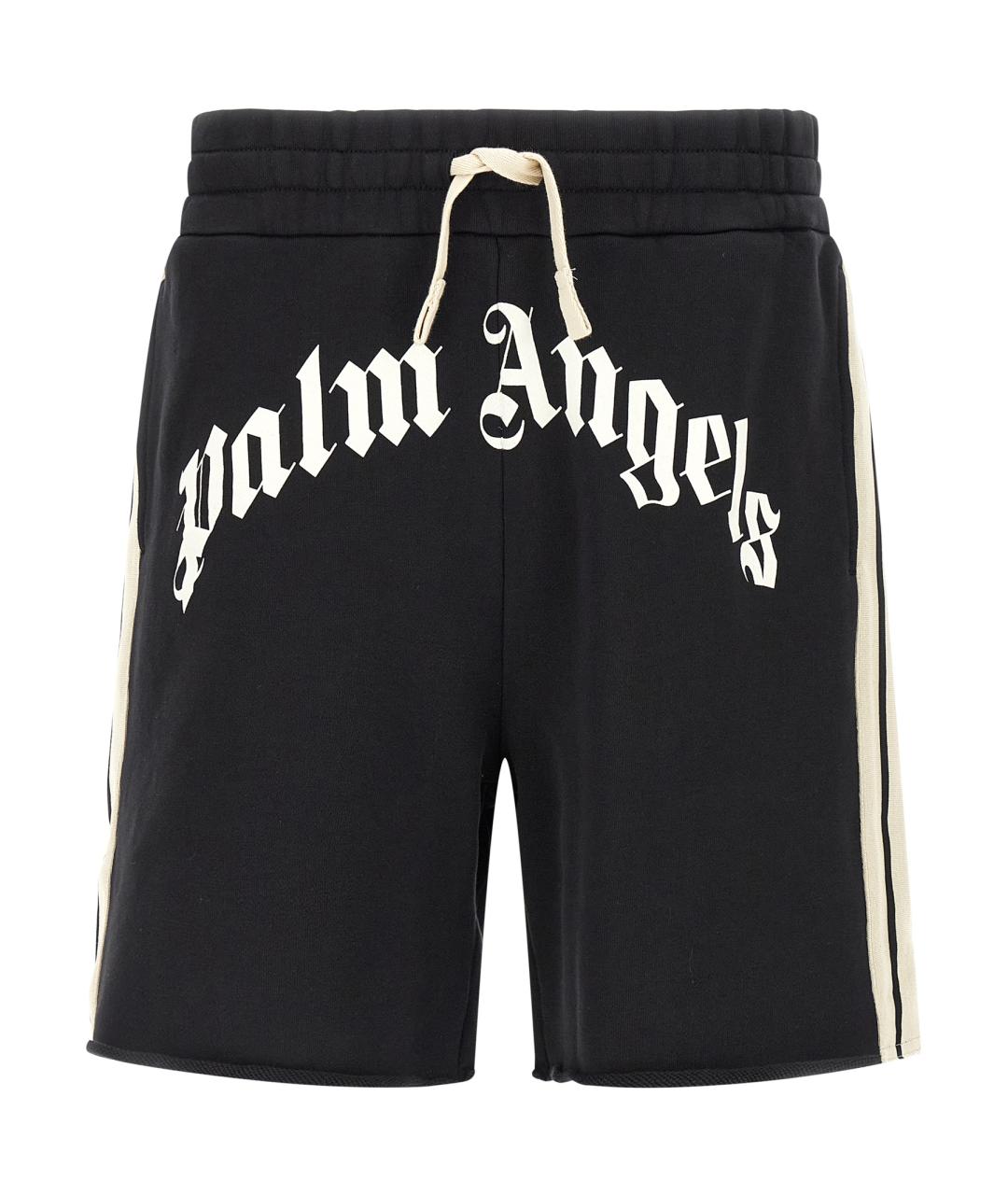 PALM ANGELS Черные хлопковые шорты, фото 1