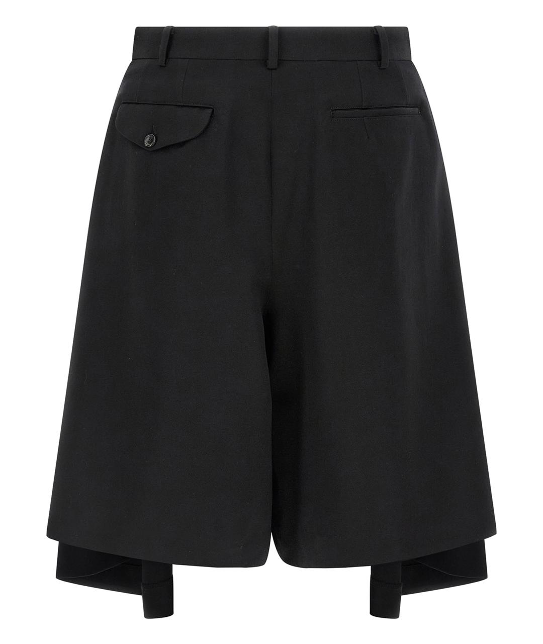COMME DES GARÇONS HOMME PLUS Черные шерстяные шорты, фото 2