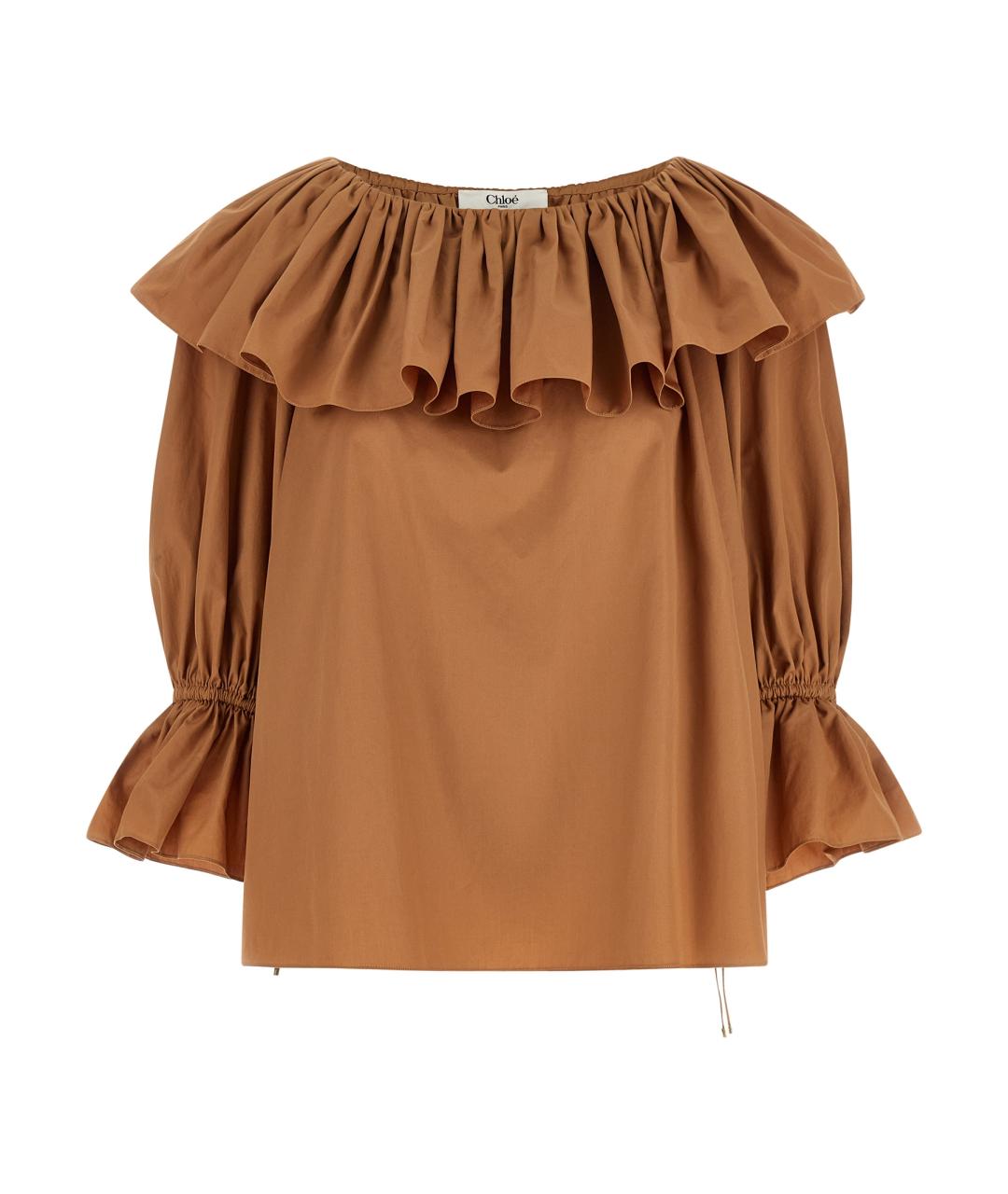 CHLOE Бежевая хлопковая блузы, фото 1