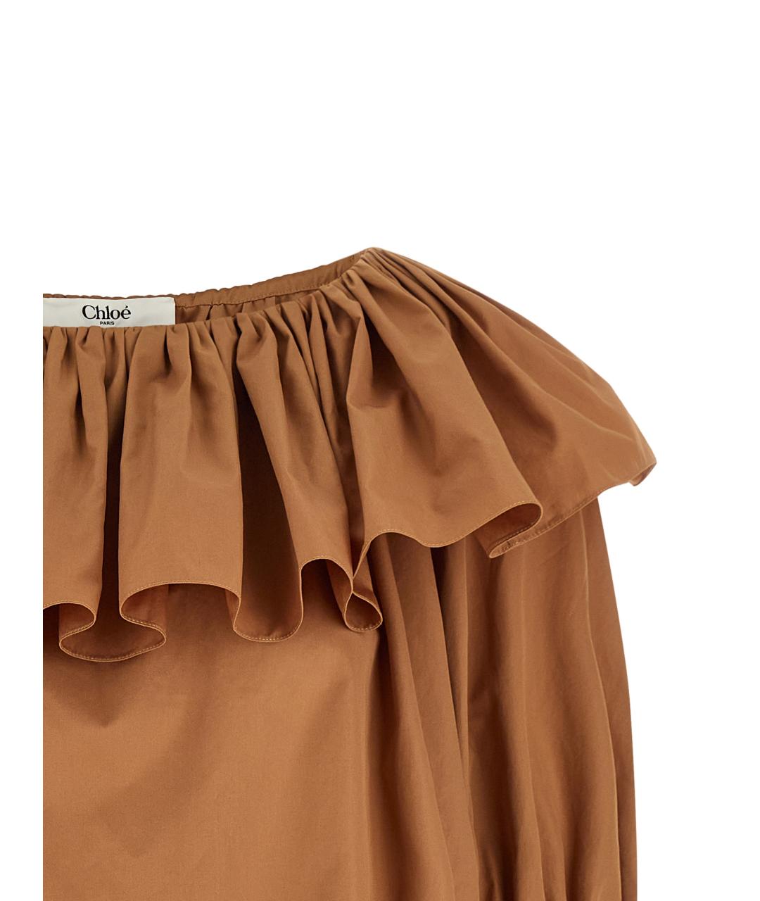 CHLOE Бежевая хлопковая блузы, фото 3
