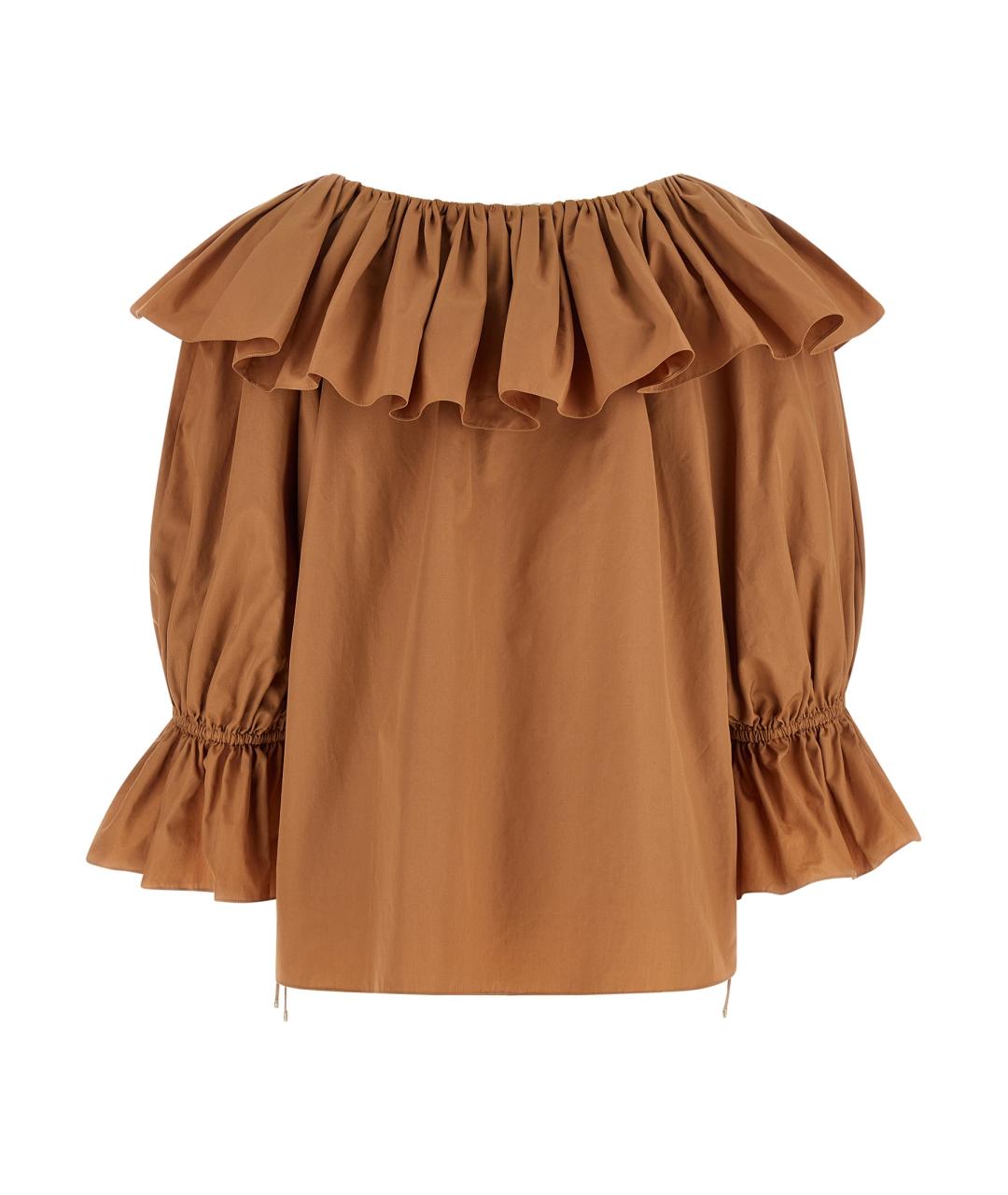 CHLOE Бежевая хлопковая блузы, фото 2