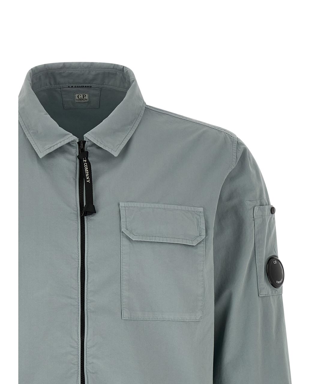 CP COMPANY Голубая хлопковая куртка, фото 3