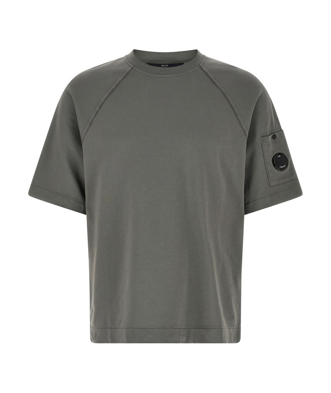 CP COMPANY Серая хлопковая футболка, фото 1