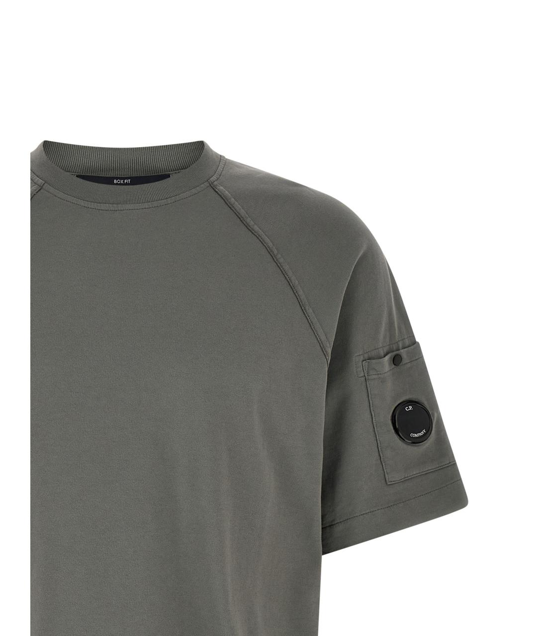 CP COMPANY Серая хлопковая футболка, фото 3