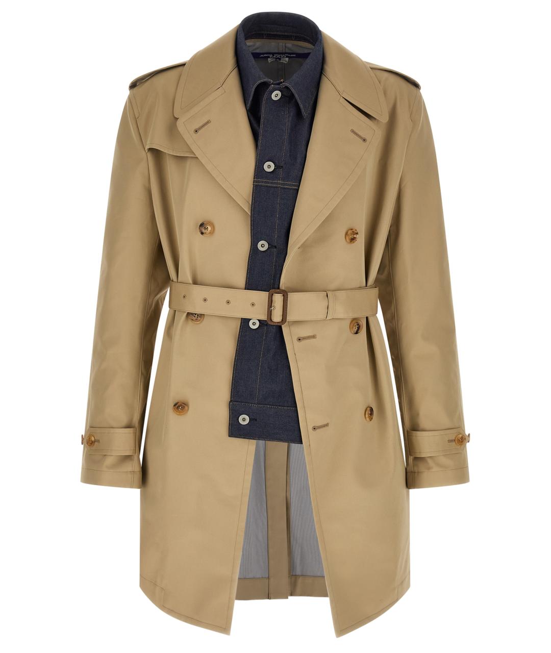 JUNYA WATANABE Бежевый хлопковый тренч / плащ, фото 1