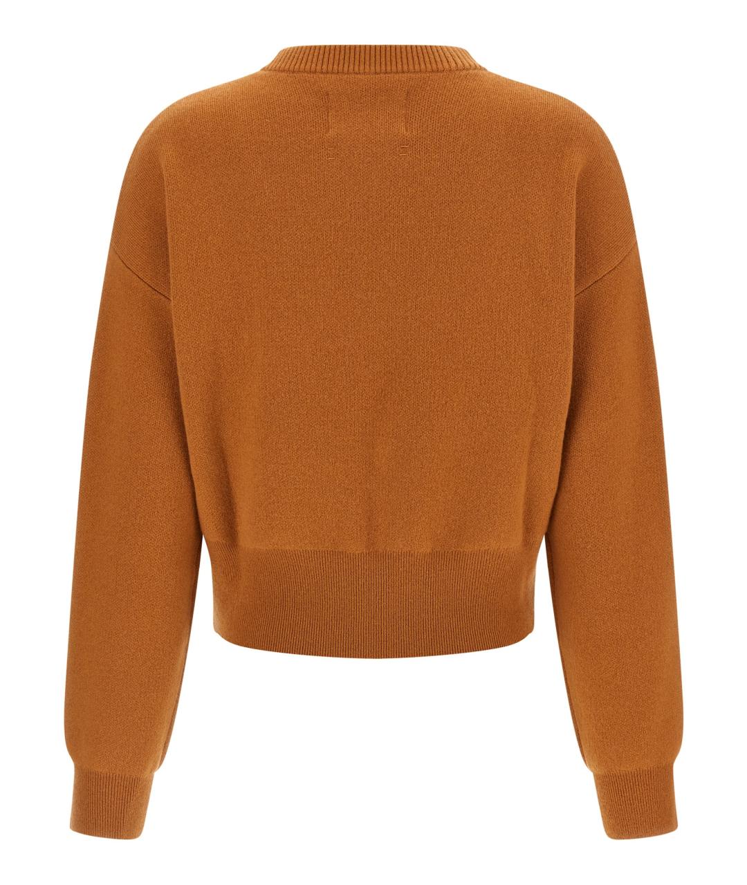 EXTREME CASHMERE Оранжевый кашемировый кардиган, фото 2
