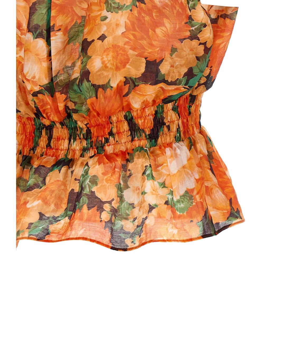 PINKO Оранжевая полиамидовая майка, фото 3