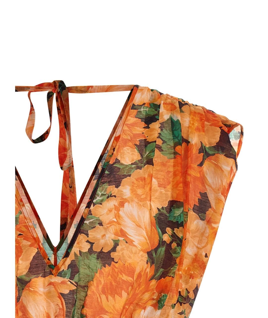 PINKO Оранжевая полиамидовая майка, фото 2