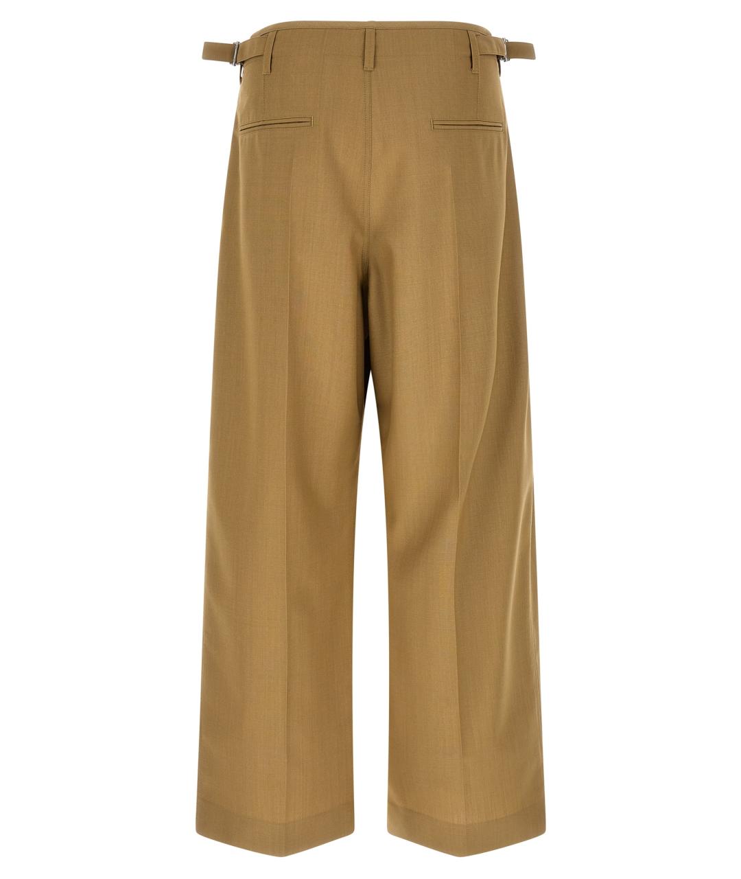 LEMAIRE Бежевые шерстяные повседневные брюки, фото 2