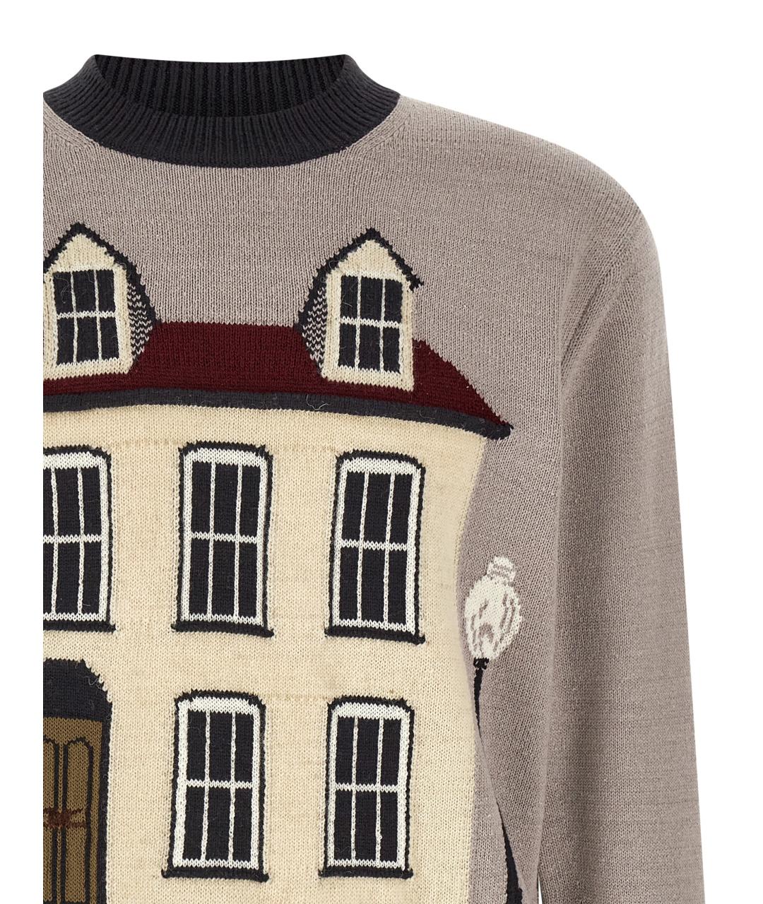 JUNYA WATANABE Серый шерстяной джемпер / свитер, фото 3