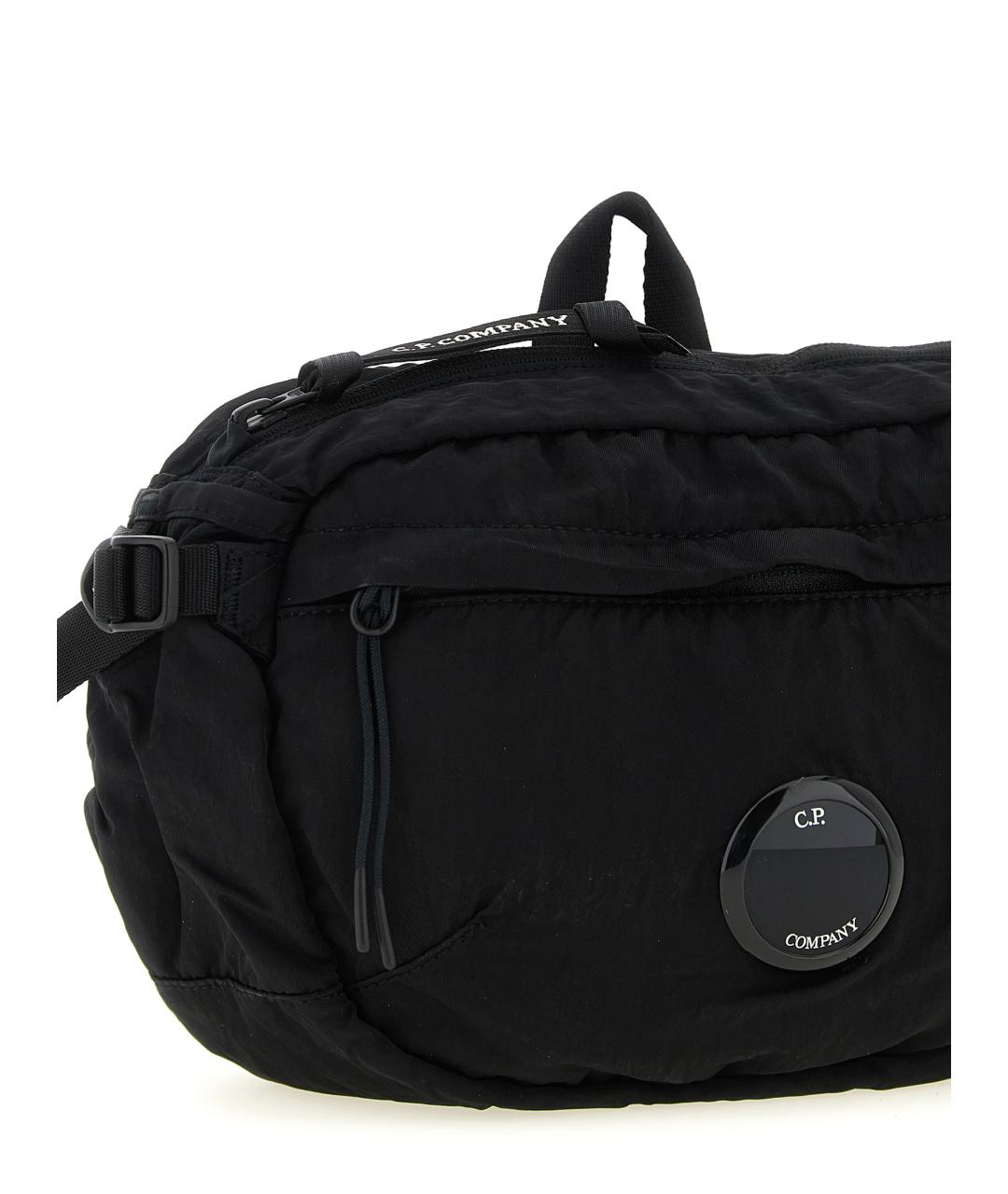 CP COMPANY Черная синтетическая сумка на плечо, фото 3
