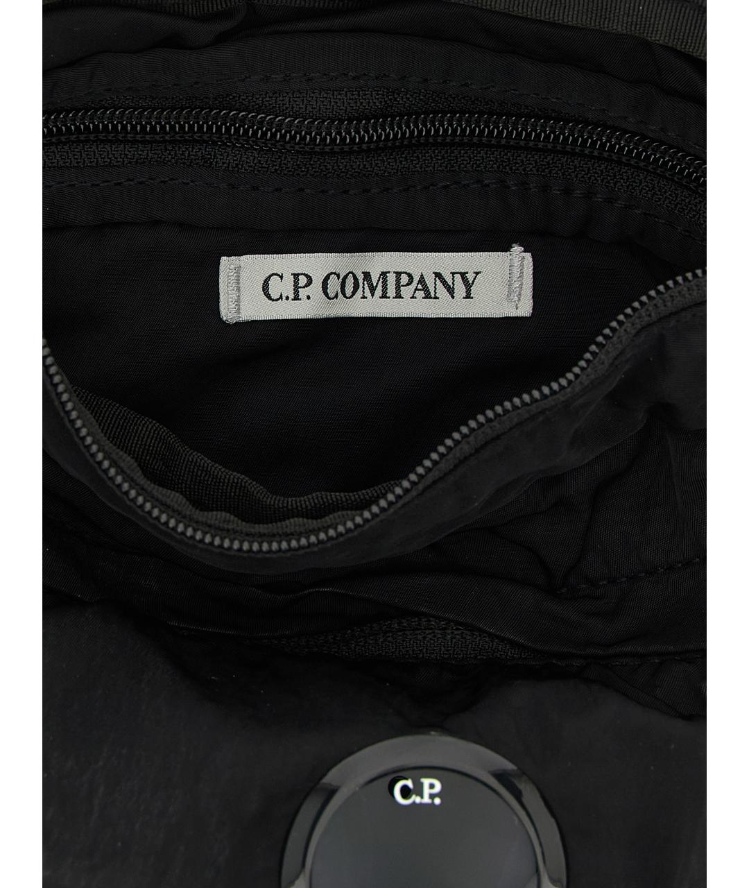 CP COMPANY Черная синтетическая сумка на плечо, фото 4