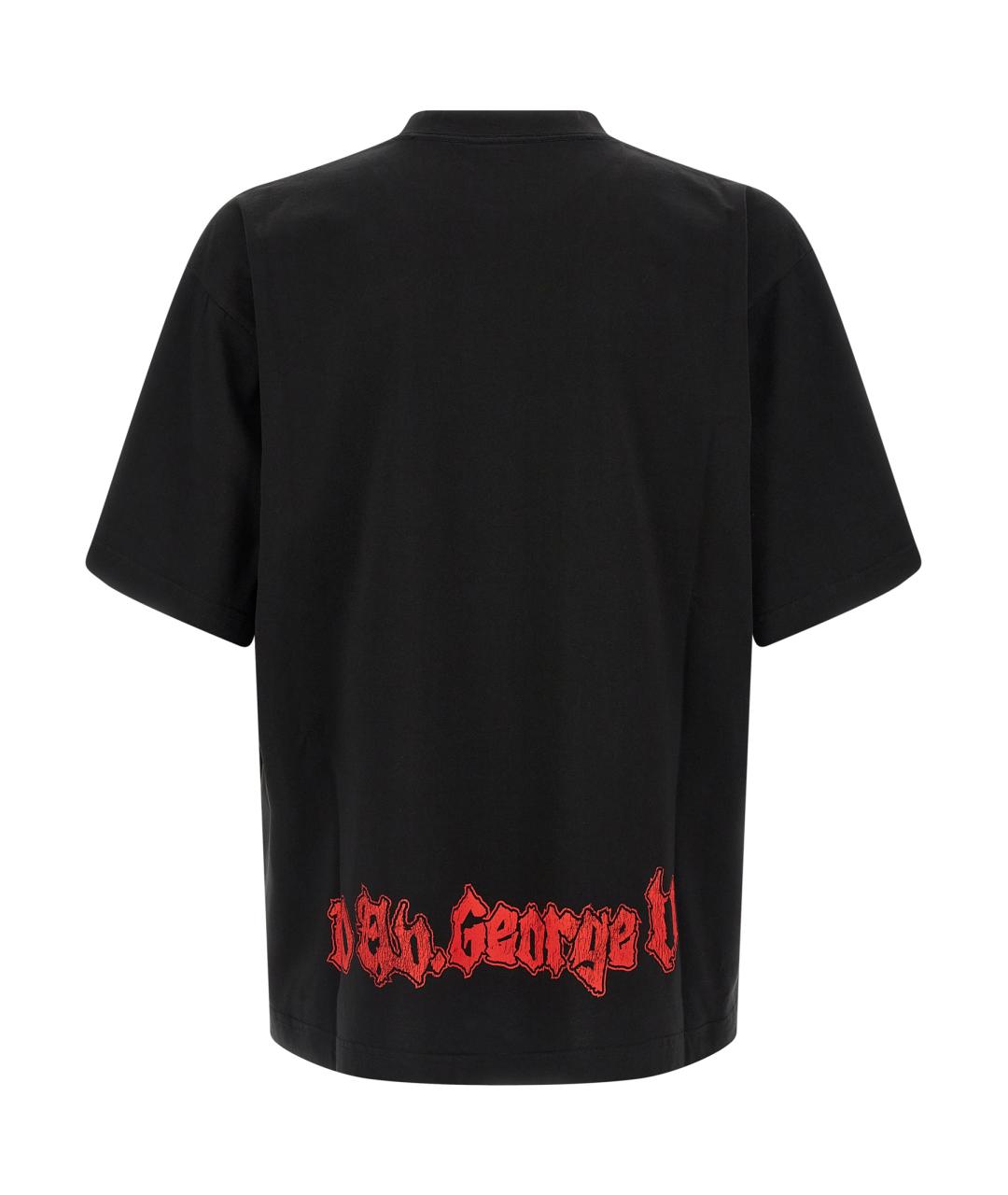 BALENCIAGA Черная хлопковая футболка, фото 2