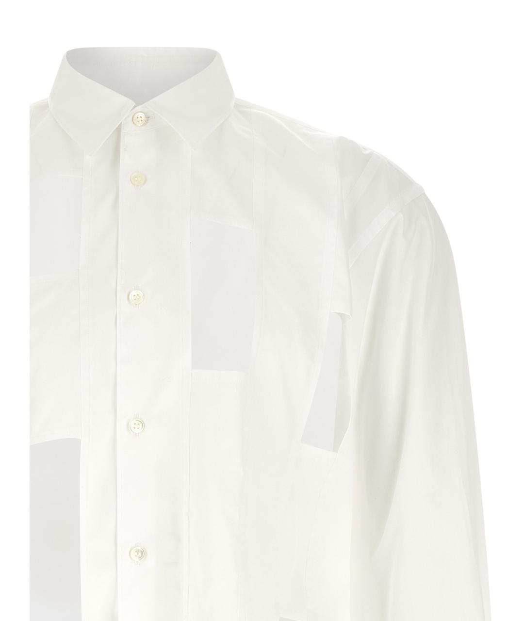 COMME DES GARÇONS HOMME PLUS Белая хлопковая кэжуал рубашка, фото 3