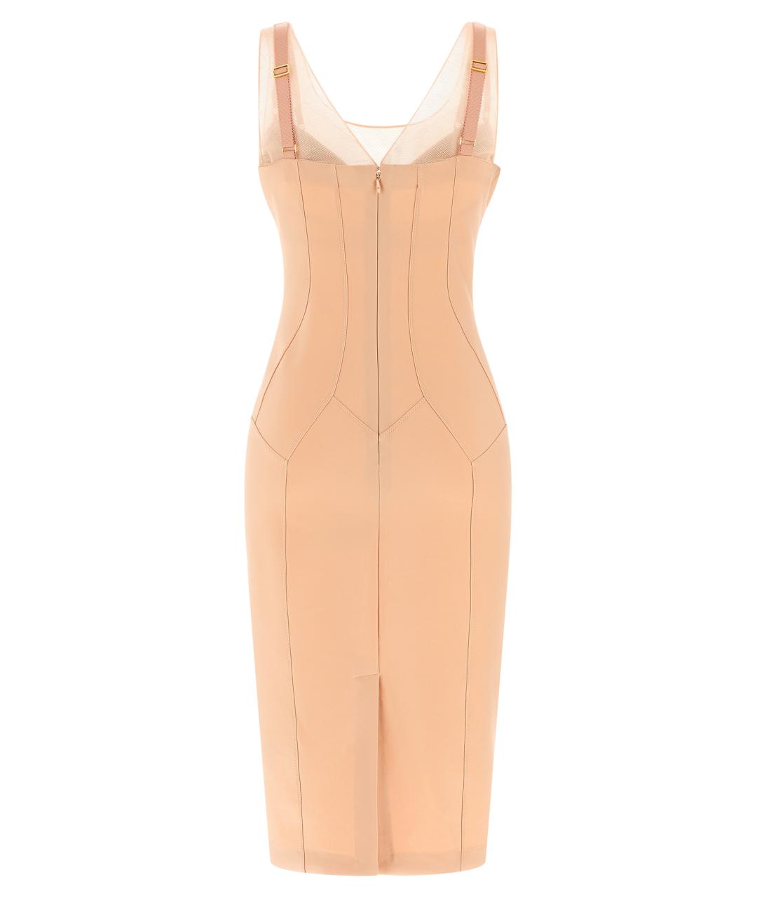 ELISABETTA FRANCHI Розовое полиамидовое вечернее платье, фото 2