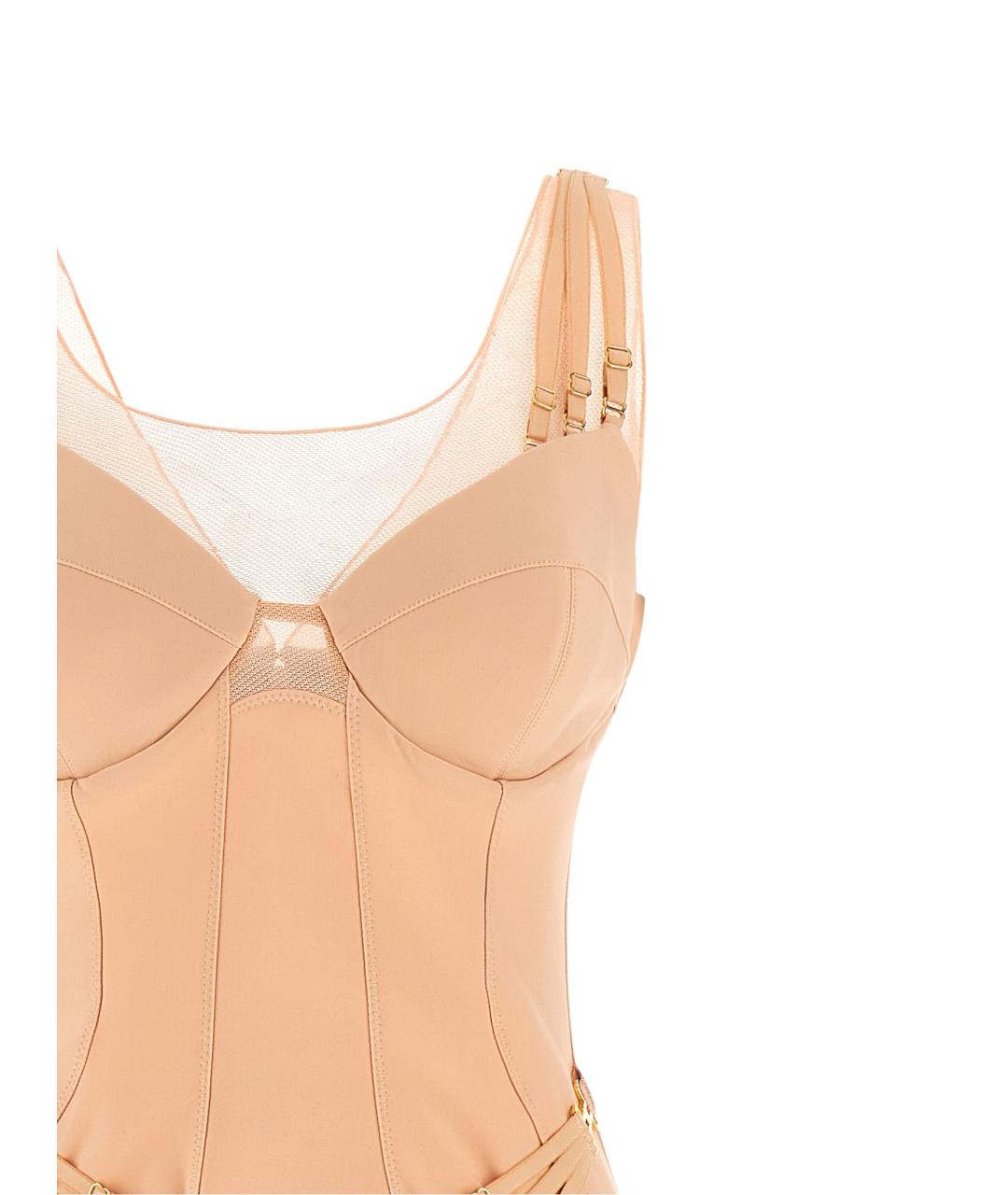 ELISABETTA FRANCHI Розовое полиамидовое вечернее платье, фото 3