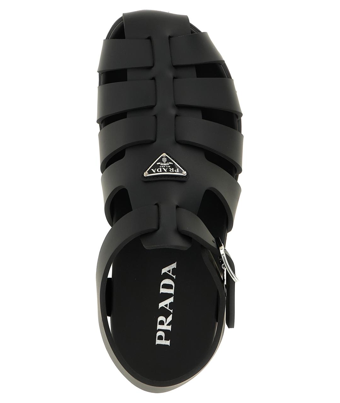 PRADA Черные сандалии, фото 4