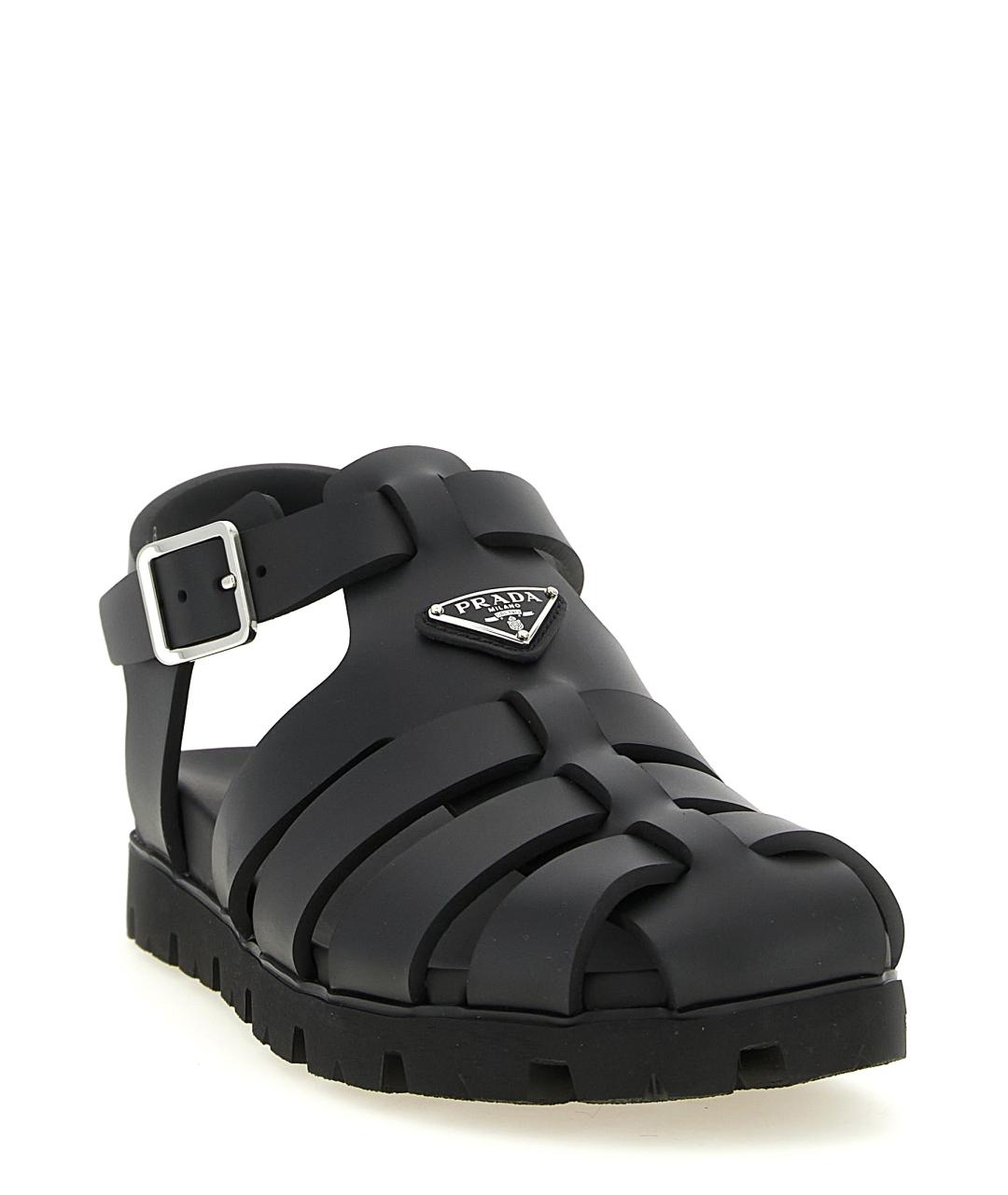 PRADA Черные сандалии, фото 2