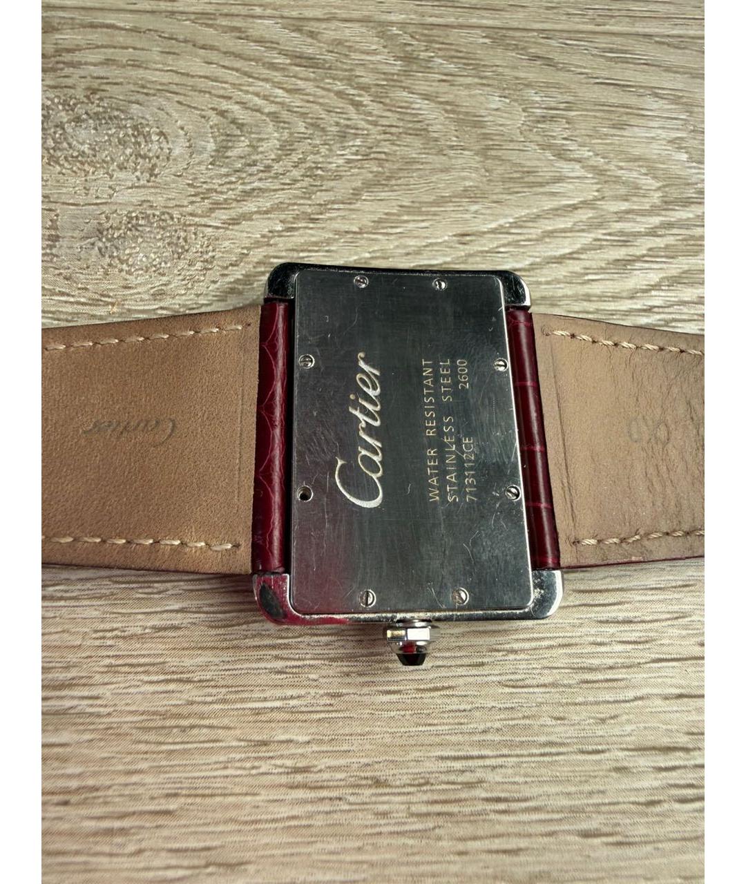 CARTIER Черные кожаные часы, фото 7