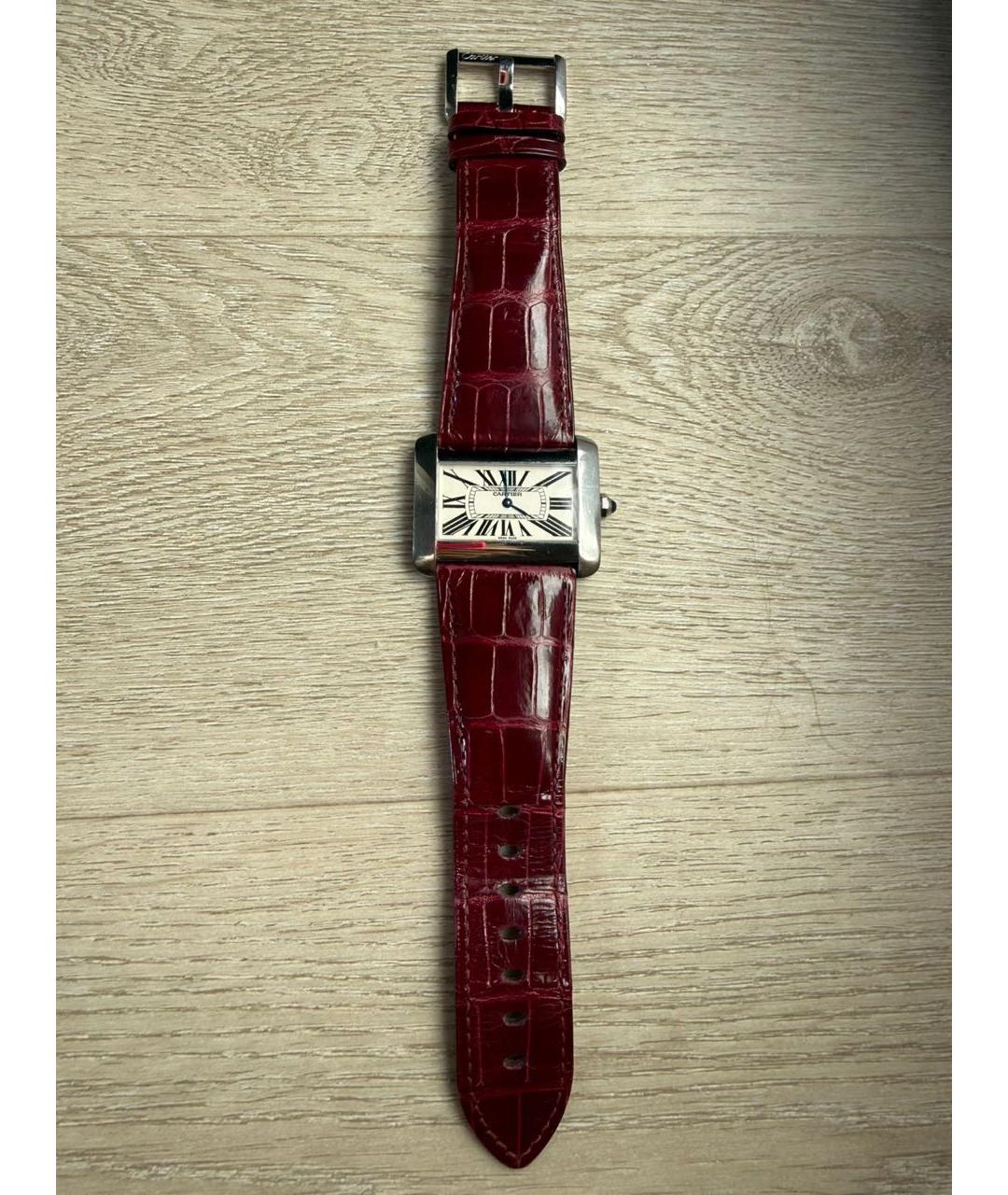 CARTIER Черные кожаные часы, фото 3