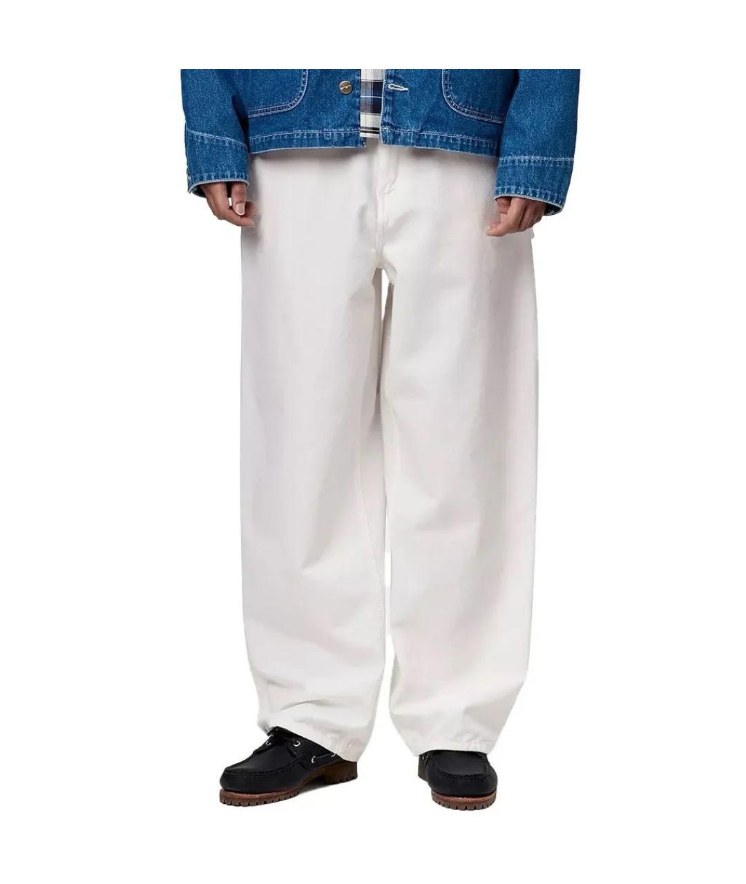 CARHARTT WIP Белые хлопковые повседневные брюки, фото 3