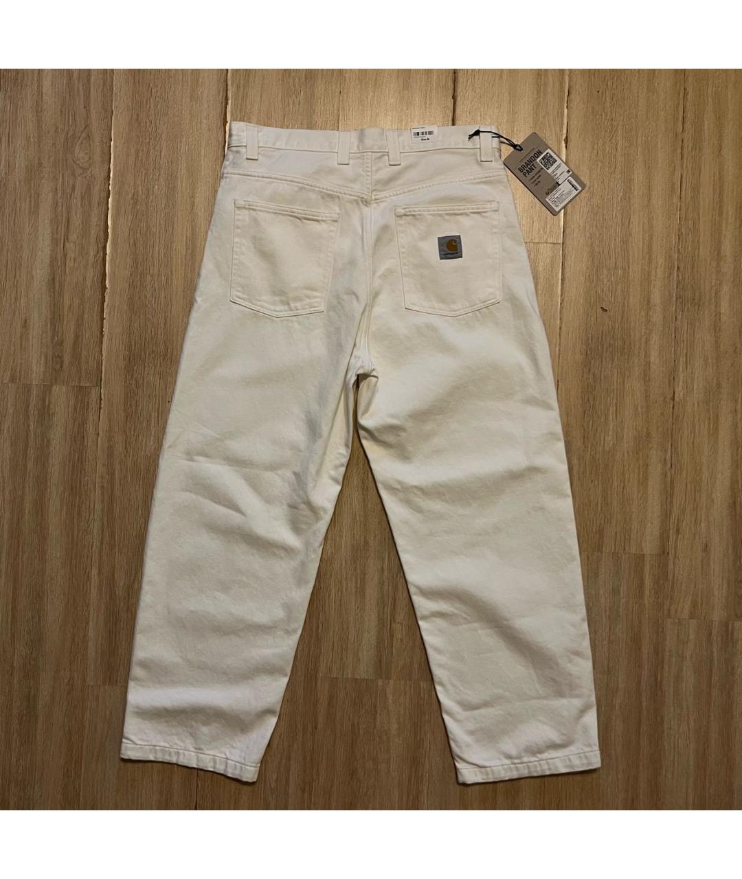 CARHARTT WIP Белые хлопковые повседневные брюки, фото 2