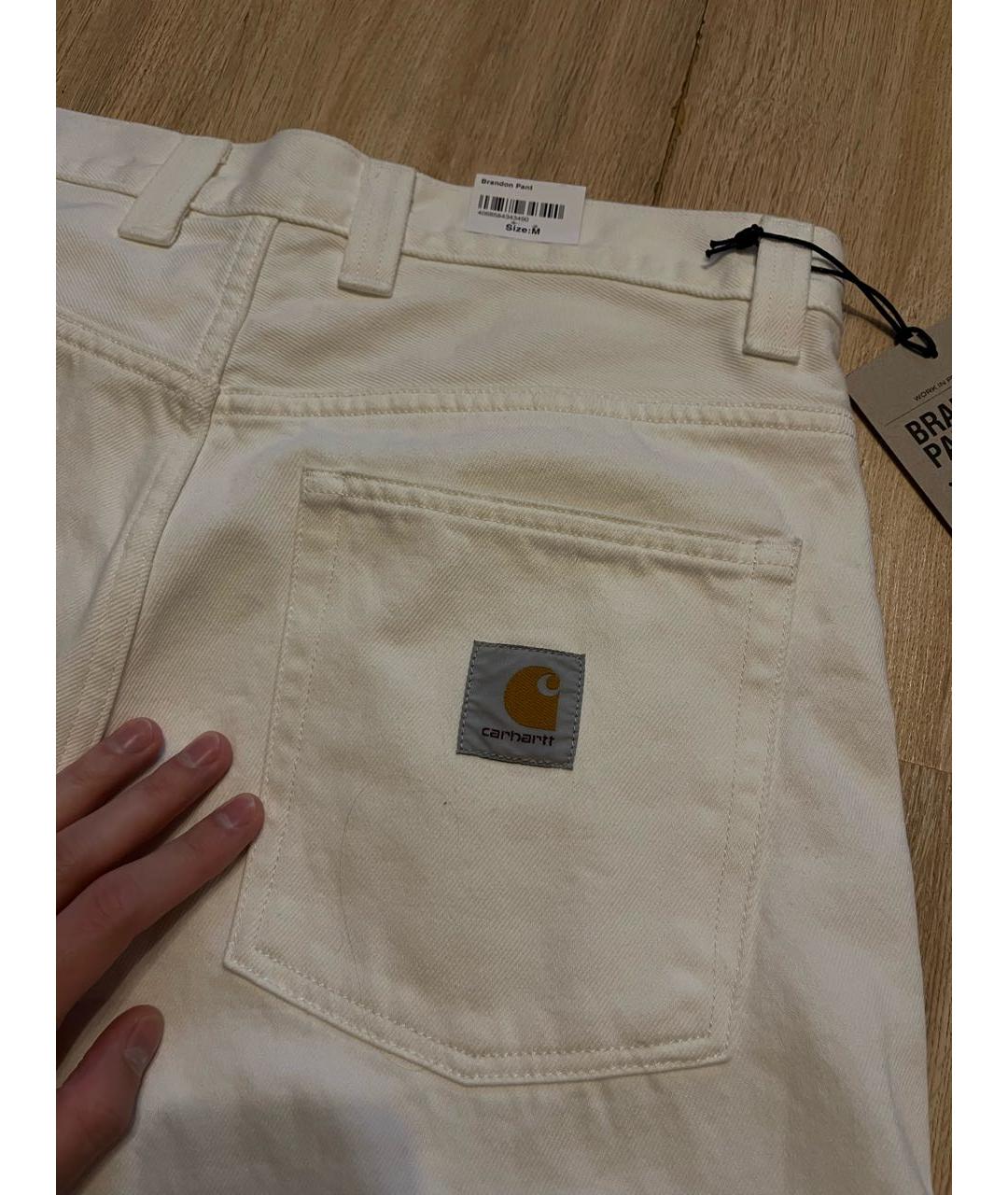 CARHARTT WIP Белые хлопковые повседневные брюки, фото 6