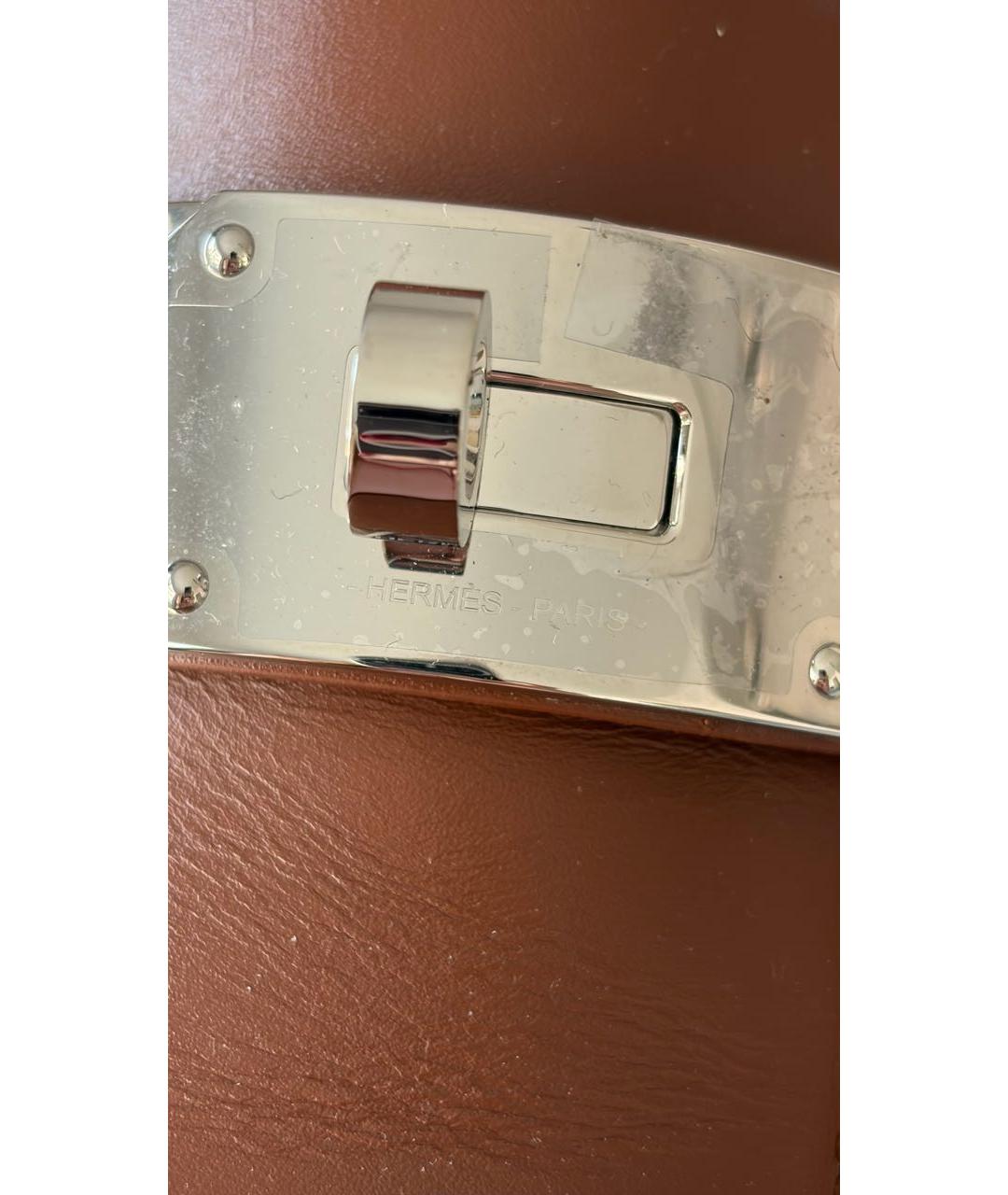 HERMES Коричневые кожаные лоферы, фото 4