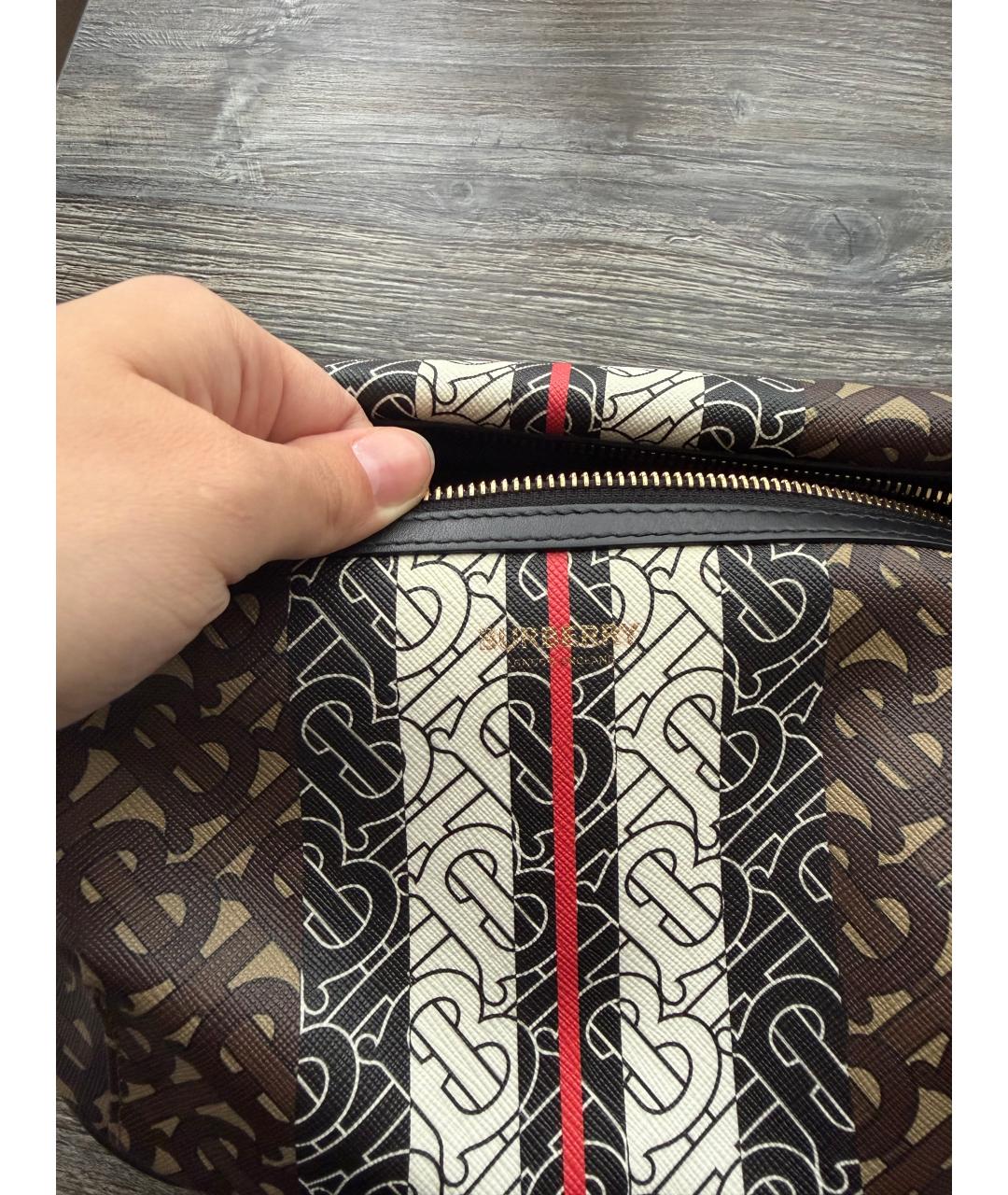 BURBERRY Коричневая кожаная сумка через плечо, фото 4