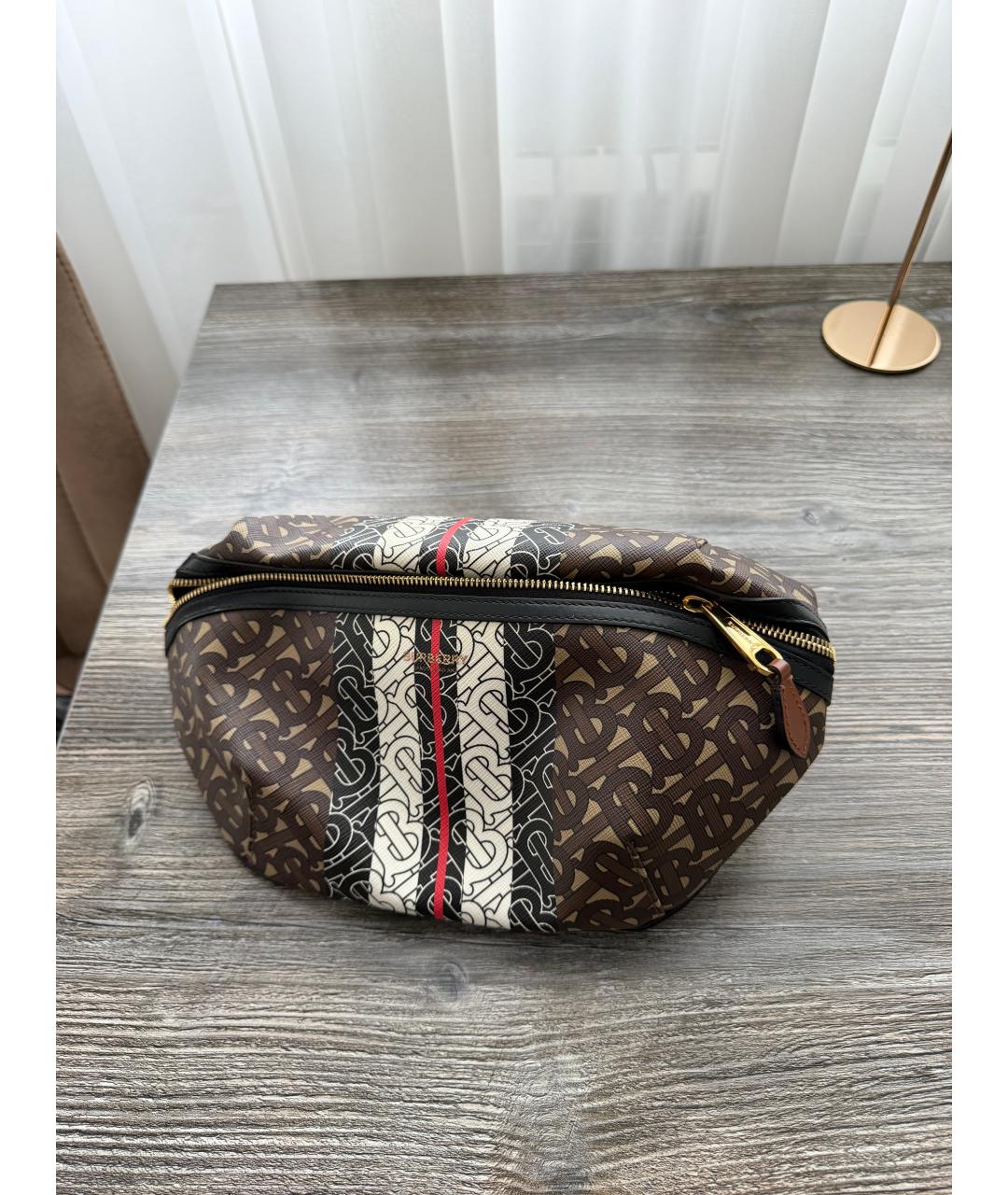 BURBERRY Коричневая кожаная сумка через плечо, фото 5