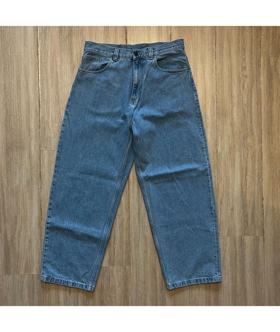 CARHARTT WIP Голубые хлопковые прямые джинсы, фото 7