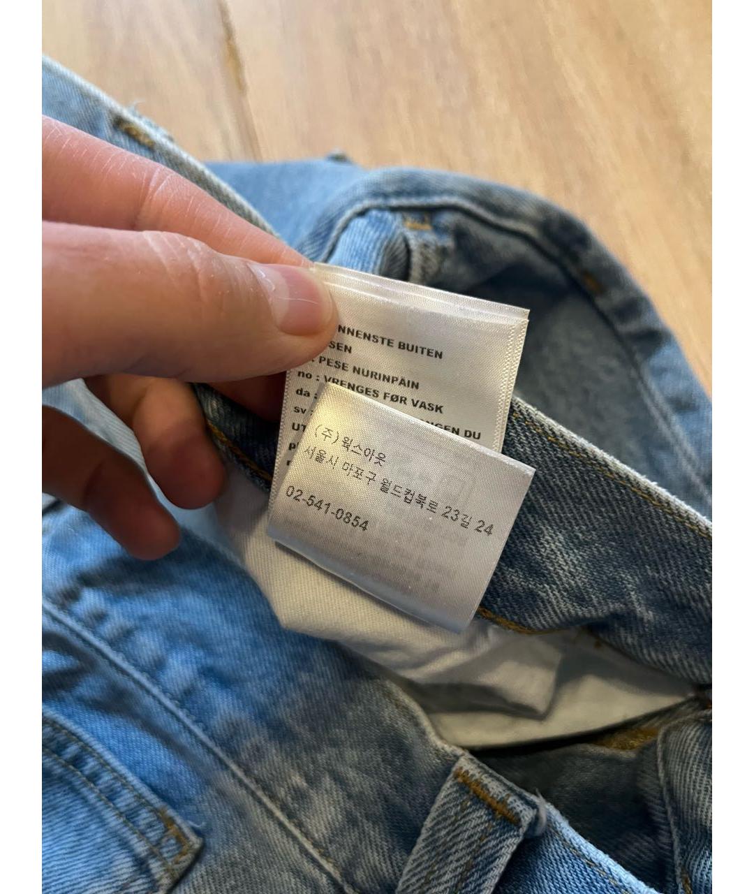 CARHARTT WIP Голубые хлопковые прямые джинсы, фото 5