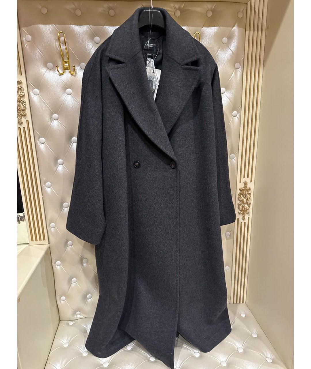 WEEKEND MAX MARA Серое шерстяное пальто, фото 2