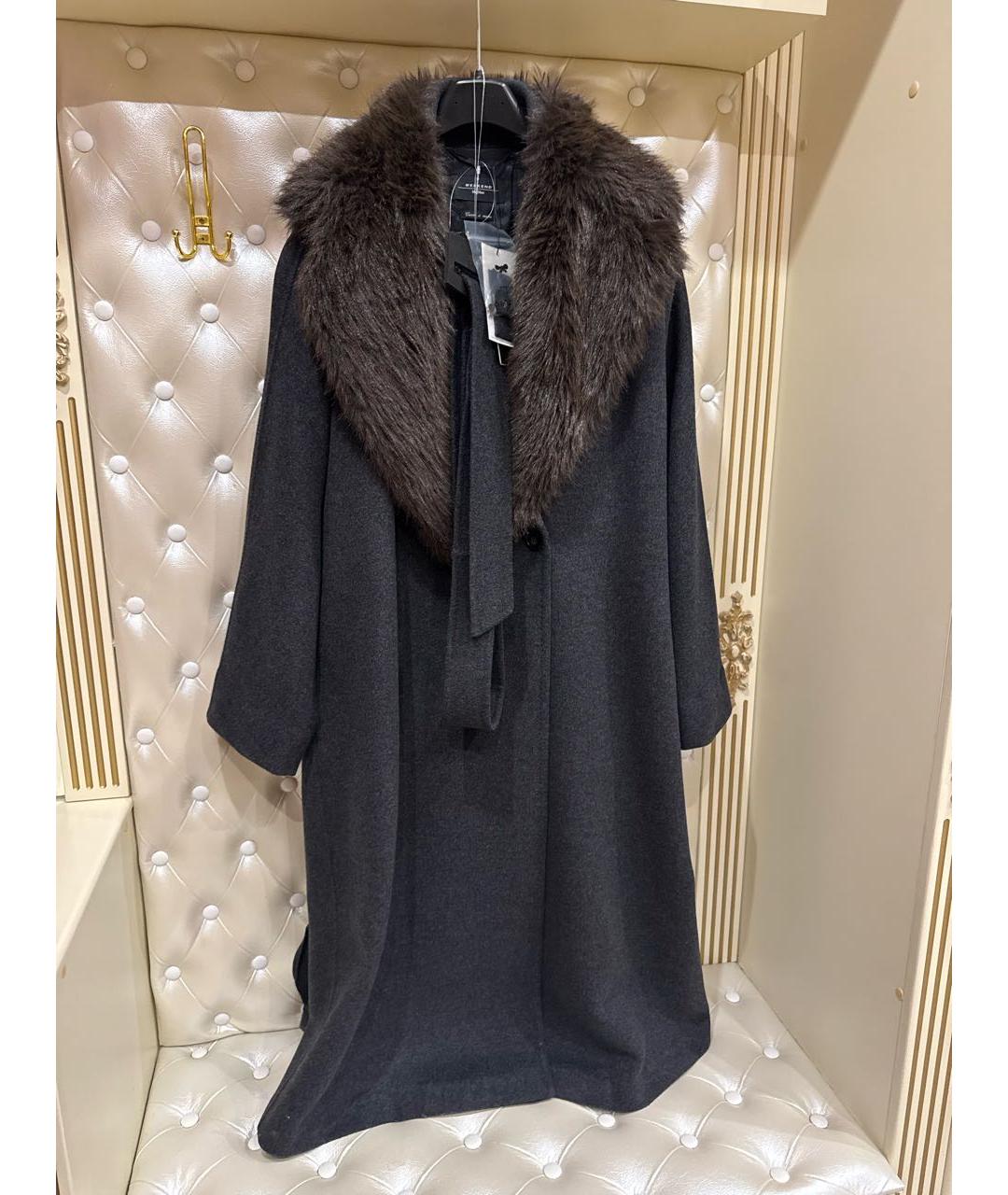 WEEKEND MAX MARA Серое шерстяное пальто, фото 5