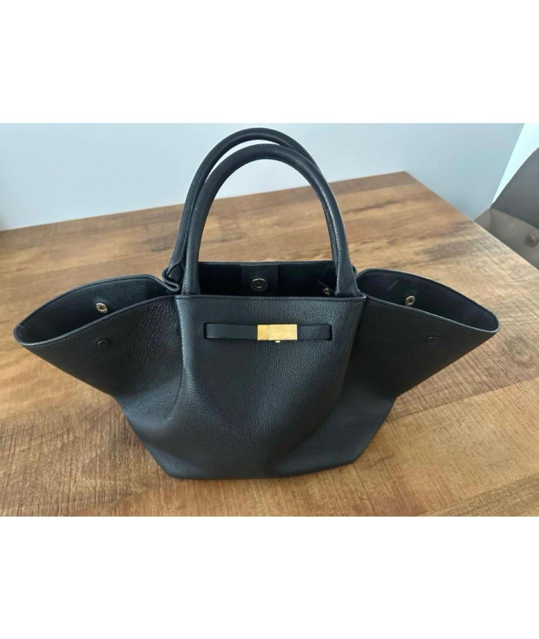 DEMELLIER Черная кожаная сумка тоут, фото 2