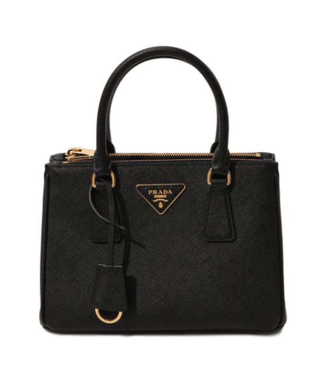 PRADA Черная кожаная сумка с короткими ручками, фото 8