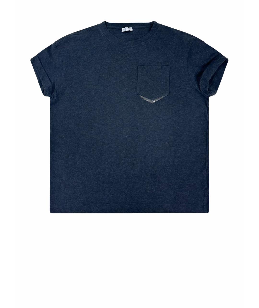 BRUNELLO CUCINELLI Антрацитовая футболка, фото 1