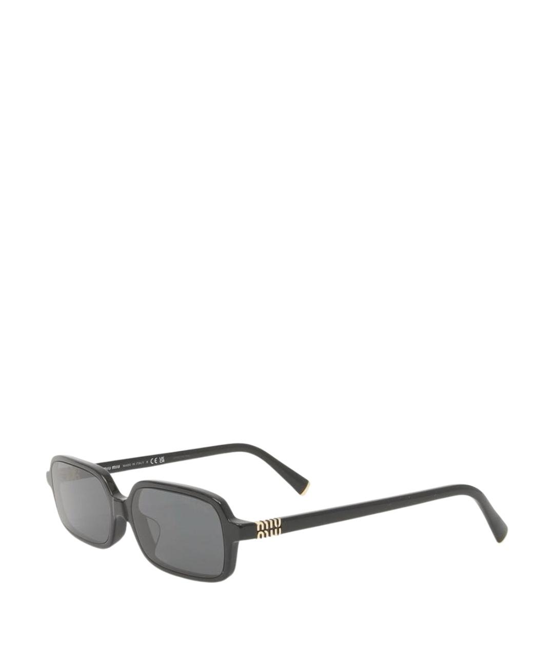 MIU MIU Черные пластиковые солнцезащитные очки, фото 1