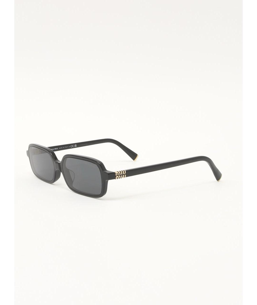 MIU MIU Черные пластиковые солнцезащитные очки, фото 8