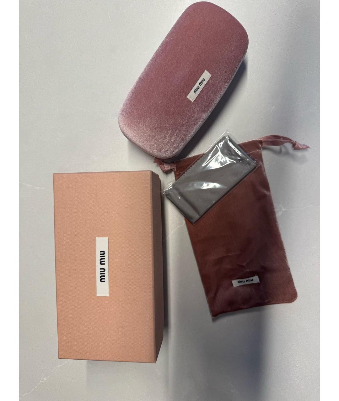 MIU MIU Черные пластиковые солнцезащитные очки, фото 4